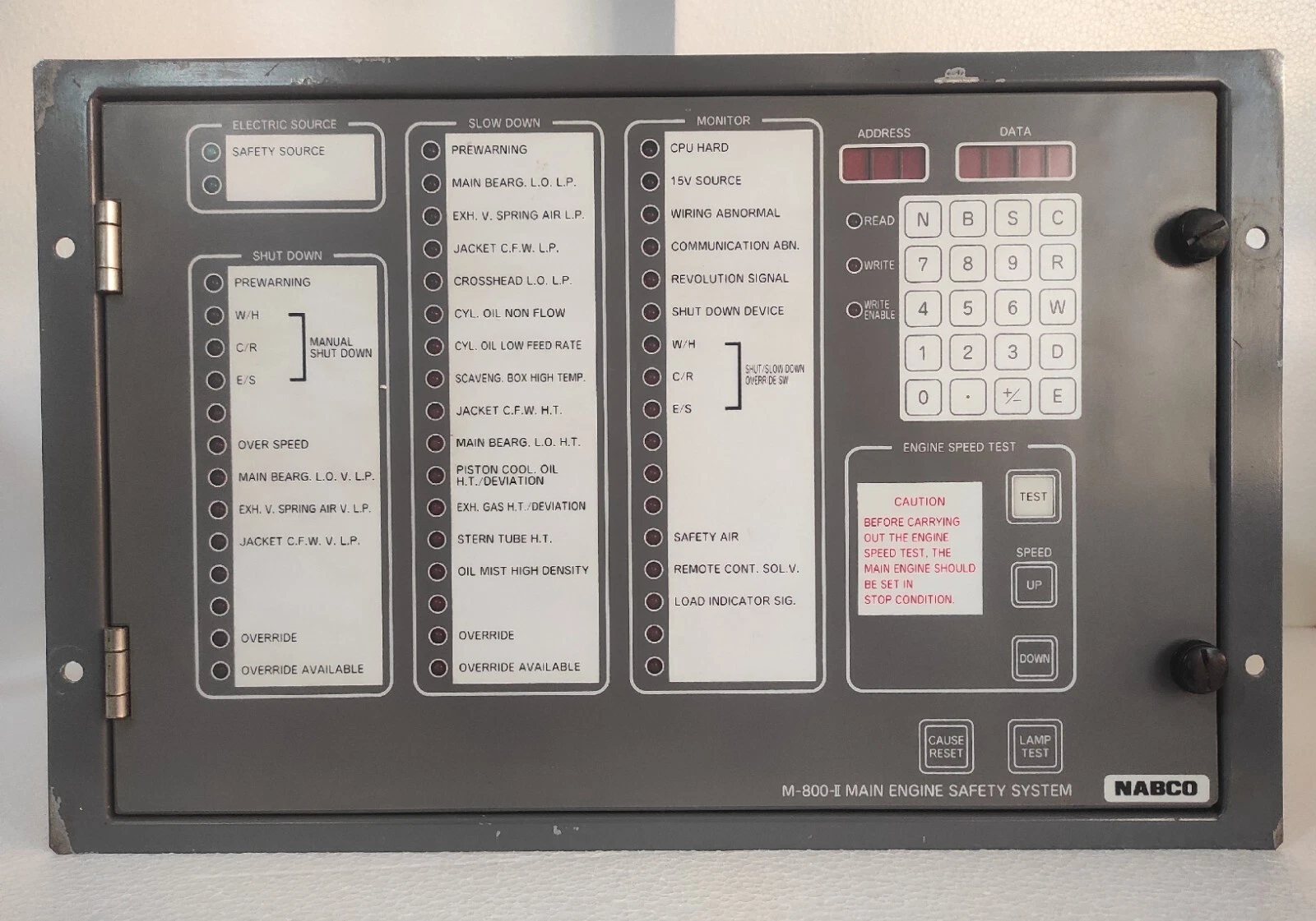 Nabco m-800-ii / M-800-II Main Engine Safety System Panel